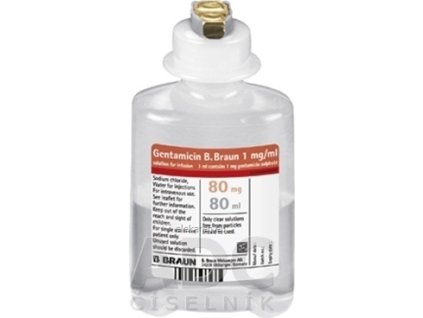 Gentamicin B. Braun 1 mg/ml infúzny roztok - 20x80 ml