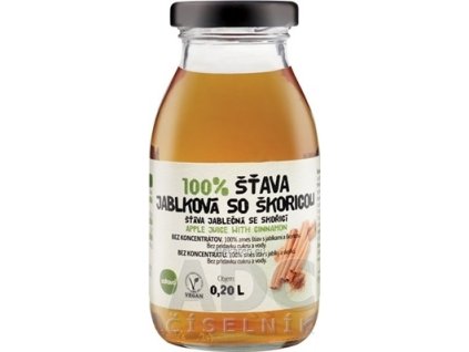 zdravo 100% ŠŤAVA JABLKOVÁ SO ŠKORICOU - 1x200 ml