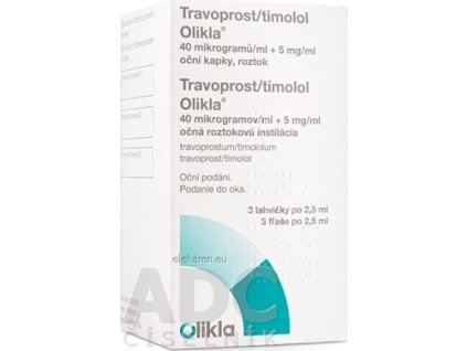 Travoprost/timolol Olikla 40 µg/ml+5 mg/ml - 5 ml