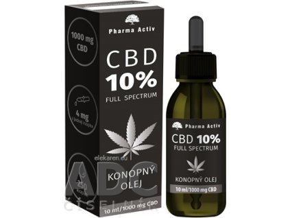 Pharma Activ CBD 10% Full Spectrum KONOPNÝ OLEJ - 1x10 ml