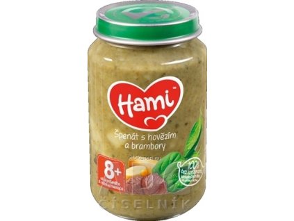 Hami príkrm Špenát s hovädzím a zemiakmi - 1x200 g