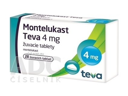 Montelukast Teva 4 mg žuvacie tablety - 1x28 ks