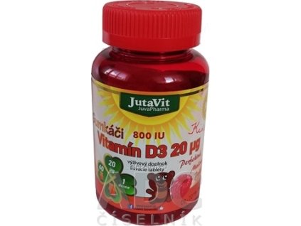 JutaVit Gumkáči Vitamín D3 20 µg Kids - 1x60 ks