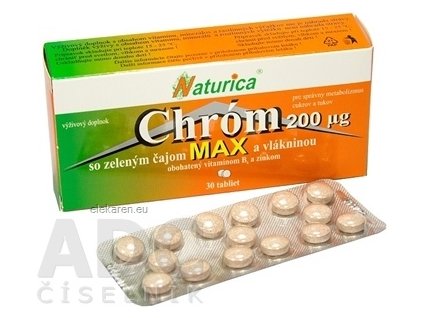 Naturica CHRÓM MAX so zeleným čajom a vlákninou - 1x30 ks