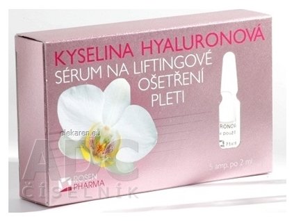 ROSEN KYSELINA HYALURÓNOVÁ - SÉRUM - na liftingové ošetrenie pleti, ampuly 5x2 ml (10 ml)