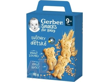 Gerber Snacks for Baby Detské SUŠIENKY - 1x180 g