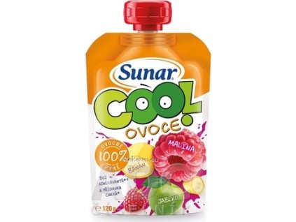 Sunar COOL ovocie Malina, Banán, Jablko - 1x120 g