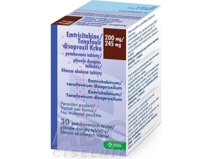 Emtricitabine/Tenofovir disoproxil Krka 200/245 mg - 1x30 ks