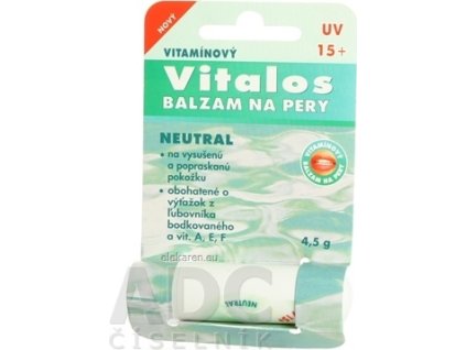 VITALOS Balzam na pery neutral SPF 15 - 1x1 ks