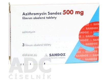 AZITHROMYCIN SANDOZ TBL FLM 3X500MG