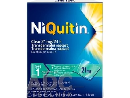 NiQuitin CLEAR 21 mg/24 h - 1x7 ks