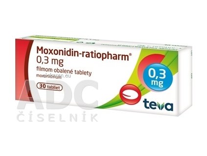 Moxonidin-ratiopharm 0,3 mg - 1x30 ks