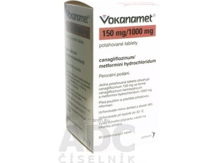 Vokanamet 150 mg/1000 mg filmom obalené tablety - 1x60 ks