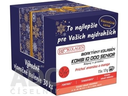 asp BIOAKTÍVNY KOLAGEN KOMBI SENIOR Vianoce - nápoj v prášku, vrecúška 30x17 g (510 g)