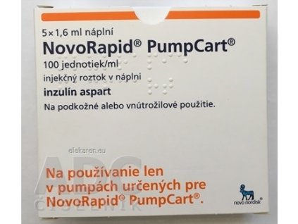 NovoRapid PumpCart 100 jednotiek/ml - 6 ml