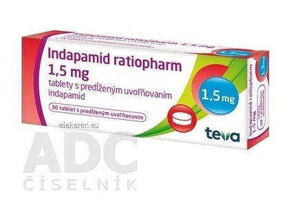 Indapamid ratiopharm 1,5 mg - 1x30 ks