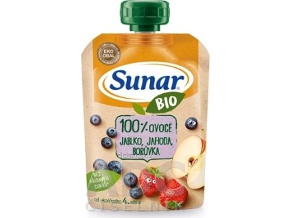Sunar BIO Kapsička Jablko, jahoda, čučoriedka - 1x100 g