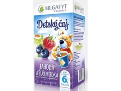 MEGAFYT Detský čaj JAHODA A ČUČORIEDKA - inov.2015, ovocný čaj, 20x2 g (40 g)