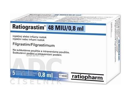 Ratiograstim 48 MIU/0,8 ml - 8 ml