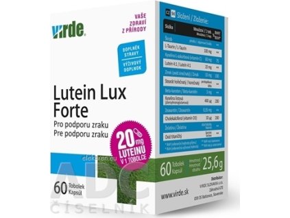 VIRDE LUTEIN LUX Forte - 1x60 ks