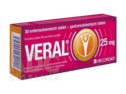 VERAL 25MG TBL ENT 30X25MG