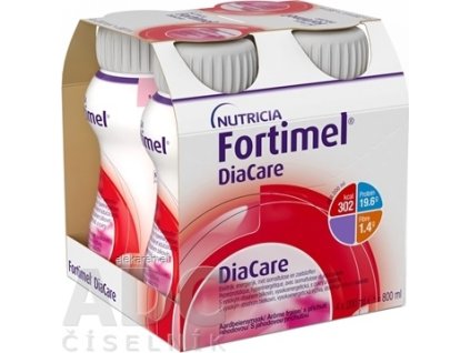 Fortimel DiaCare - s jahodovou príchuťou 4x200 ml (800 ml)