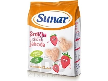 Sunar Detský snack Srdiečka - 1x50 g
