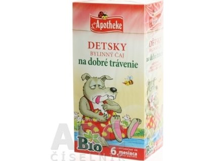 APOTHEKE BIO DETSKÝ BYLINNÝ ČAJ NA DOBRÉ TRÁVENIE - nálevové vrecká (od ukončeného 6. mesiaca) 20x1,5 g (30 g)