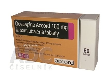 Quetiapine Accord 100 mg - 1x60 ks