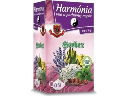HERBEX HARMÓNIA tela a pozitívnej mysle - bylinná zmes, čaj 20x3 g (60 g)