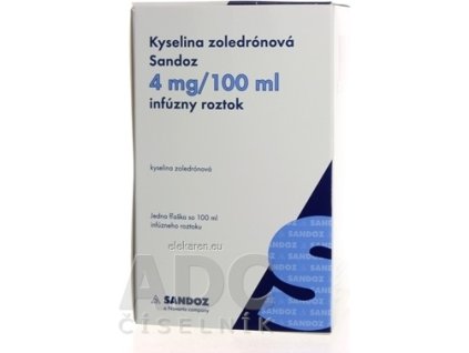 Kyselina zoledrónová Sandoz 4 mg/100 ml - 1x100 ml