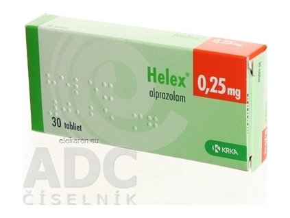 Helex 0,25 mg - 1x30 ks