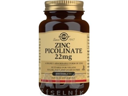 Solgar Pikolinát zinku 22 mg - 1x100 ks