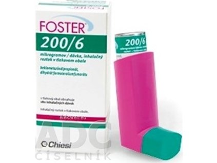Foster 200/6 mikrogramov/dávka - sol inh (obal Al tlakový) 1x180 dávok