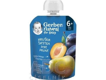 Gerber Natural Kapsička Hruška a slivka - 1x90 g