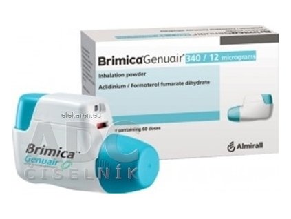 Brimica Genuair 340 mikrogramov/12 mikrogramov - plv inh (inh.plast./nehrdz.oceľ) 1x60 dávok