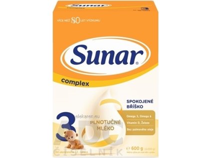 Sunar Complex 3 - mliečna výživa (od ukonč. 12. mesiaca) 2x300 g (600 g)