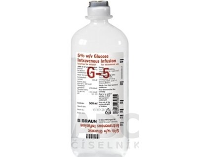 Glukóza B. Braun 5 % infúzny roztok - 10x500 ml
