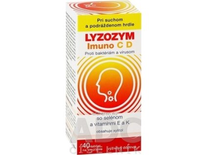 LYZOZYM IMUNO C D SO SELÉNOM A VITAMÍNMI E a K - 1x40 ks