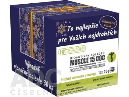 asp BIOAKTÍVNY KOLAGÉN MUSCLE Vianoce - nápoj v prášku, vrecúška 30x20 g (600 g)