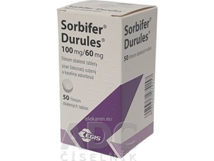 Sorbifer Durules 100 mg/60 mg - 1x50 ks
