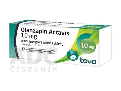 Olanzapin Actavis 10 mg - 1x56 ks