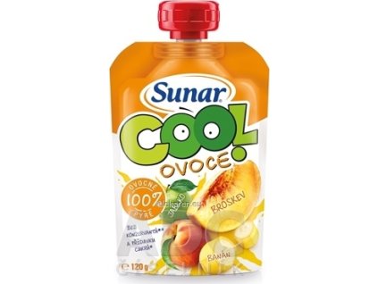 Sunar COOL ovocie Broskyňa, Banán, Jablko - 1x120 g
