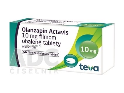 Olanzapin Actavis 10 mg filmom obalené tablety - 1x56 ks