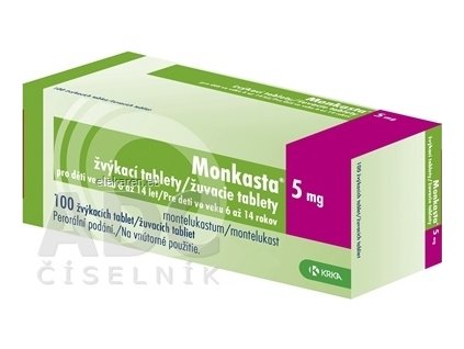 Monkasta 5 mg žuvacie tablety - 1x100 ks