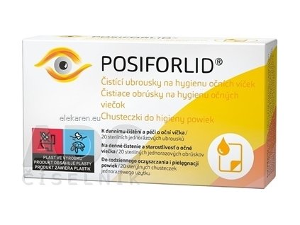 POSIFORLID Obrúsky na hygienu očných viečok - 1x20 ks