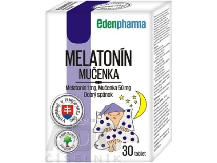 EDENPharma MELATONÍN 1 mg, MUČENKA - 1x30 ks