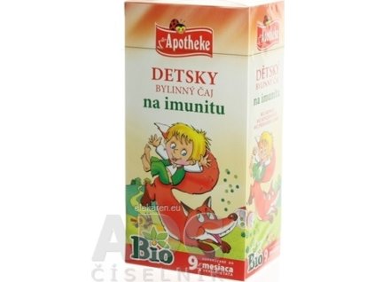 APOTHEKE BIO DETSKÝ BYLINNÝ ČAJ NA IMUNITU - nálevové vrecká (od ukončeného 9. mesiaca) 20x1,5 g (30 g)