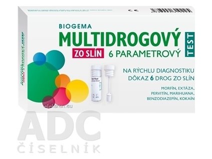 BIOGEMA MULTIDROGOVÝ TEST ZO SLÍN 6 PARAMETROVÝ - 1x1 ks