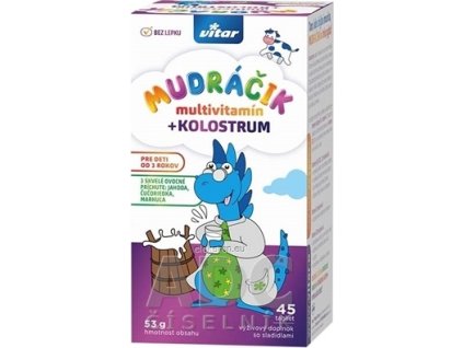 VITAR MUDRÁČIK multivitamín + KOLOSTRUM - 1x45 ks